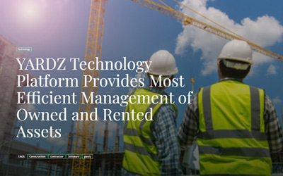 YARDZ Technology Platform Provides Most Efficient Management of Owned and Rented Assets